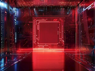 红色科技风背景