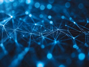 线条网络蓝色背景