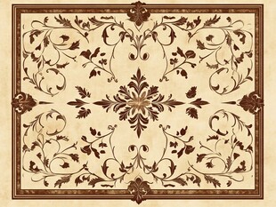 原创欧式花纹方巾图案