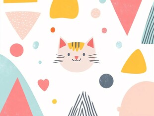 卡通猫咪图案背景