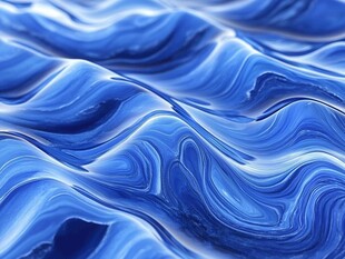 蓝色流体创意抽象画