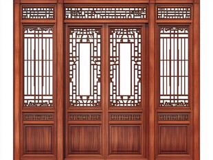 中式门窗组合