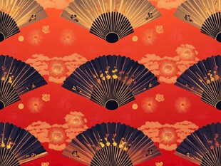 日本扇素材