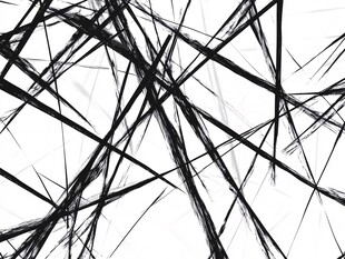 抽象唯美黑白线条丝线