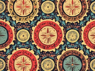 曼陀罗系列印花图案