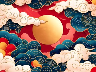 剪纸风背景
