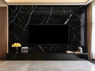 黑色大理石瓷砖背景墙