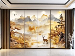 屏风大尺寸壁画