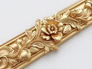 金色浮雕花