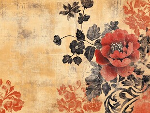 手绘欧式复古玫瑰