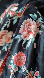 牡丹纹绣裙特写