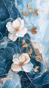 轻奢花卉装饰画