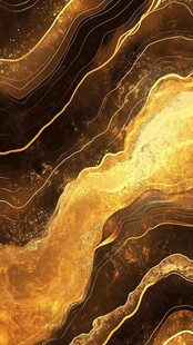 抽象金色线条大理石纹