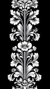 黑色欧式古典花纹