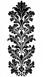 黑色欧式古典花纹
