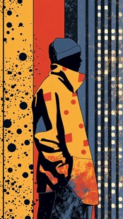 潮流酷帅颓废插画