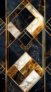 金色网格线条大理石纹