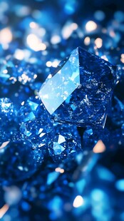 酷炫蓝水晶立体背景