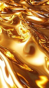 金色动感线条流体熔浆