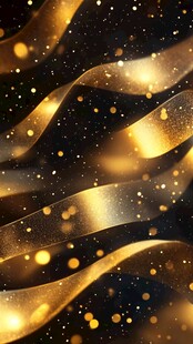 流光渐变金色炫酷飘带