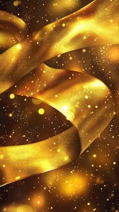 流光渐变金色炫酷飘带