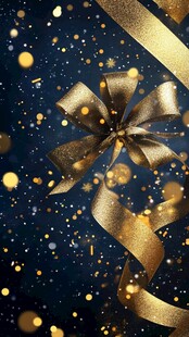 简洁黑色金丝带简约