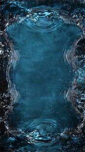 梦幻蓝色水波纹