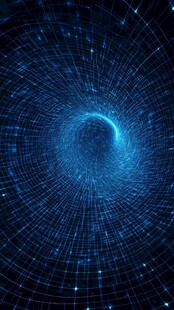 蓝色弯曲唯美科技