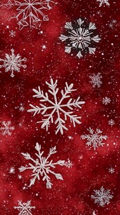 红色圣诞节雪花