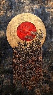 旭日东升仙鹤云纹