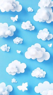 几何云朵面料素材