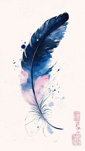 手绘古风鸟插画