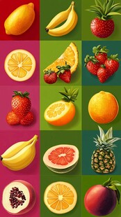 色彩鲜艳水果