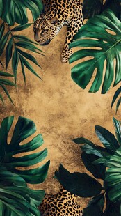 豹纹墙纸画面