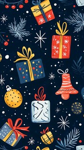 圣诞节包装插画