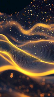 金色轻纱动感线条