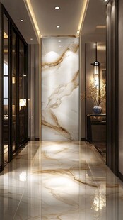 极简金箔石根线条对拼