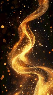 流光渐变金色炫酷飘带