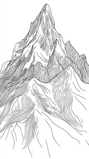 线描大山