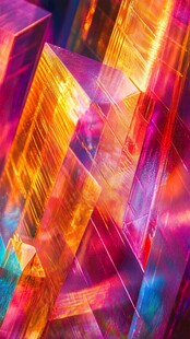 梦幻彩色玻璃晶体状