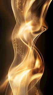 流光渐变金色炫酷飘带