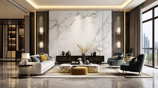 岩板客厅场景素材