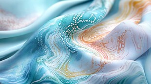 渐变抽象流体装饰画