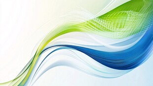 蓝色绿色动感曲线