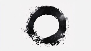 水墨圆环