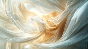 飞舞绚丽彩色丝绸