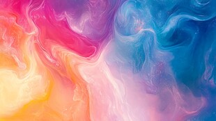 抽象炫彩流体画