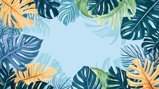 植物背景扁平插画