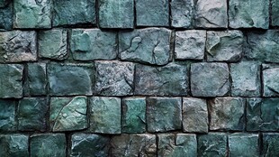 绿色背景彩石装饰