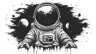 宇航员印花图案